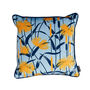 Baby Blue Velvet Patterned Cushion, thumbnail 4 of 8