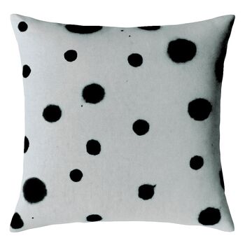 Hand Painted Sustainable Linen Cushion Polka Dot Print, 4 of 12