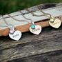 Personalised Name Heart Shaped Necklace With Birthstone, thumbnail 1 of 5