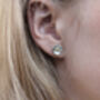 Sterling Silver Poppy Stud Earrings, thumbnail 1 of 4