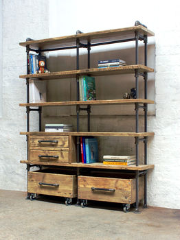 Ana Maria Bookcase With Integrated Drawer Units, 3 of 8