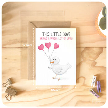 Cute Happy Birthday Sending Love Dove Greeting Card, 4 of 5