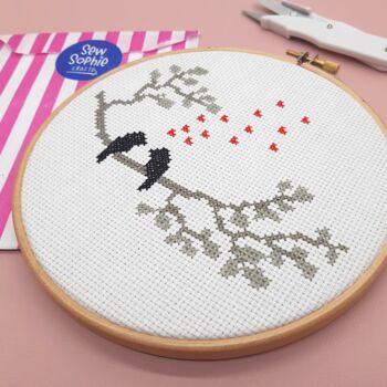 Love Birds Cross Stitch Kit, 3 of 8