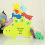 Personalised Toddler Wooden Stacking Toy Dinosaur, thumbnail 3 of 8