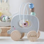 Personalised Wooden Elephant Wire And Bead Toy, thumbnail 3 of 4