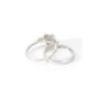 White Gold Natural Diamond Bridal Ring Set, thumbnail 5 of 6