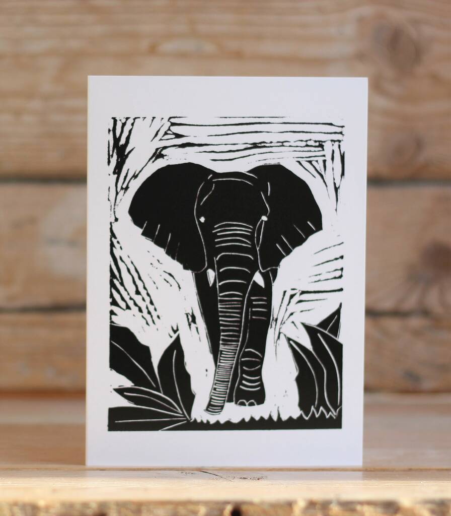 a pack of six lino cut cards by bird