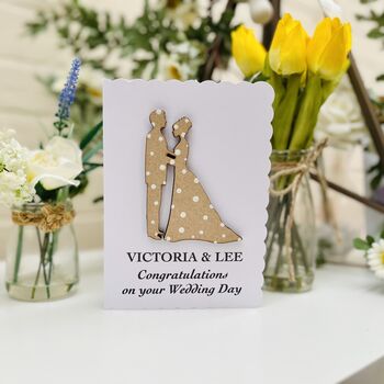 Personalised Wedding Bride And Groom Card, 6 of 6