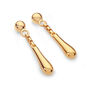 Short Drop Designer Earrings In 18ct Gold Vermeil, thumbnail 1 of 4