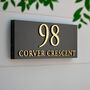 Personalised House Sign With Raised Gold Lettering, thumbnail 2 of 8
