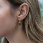 Garnet And Turquoise Scheherazade Earrings, thumbnail 2 of 4