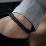 Personalised Men's Shackle And Black Rope Bracelet, thumbnail 4 of 6