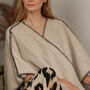 Wool Blend Poncho Wrap With Scarf, thumbnail 8 of 11