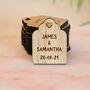 Personalised Wooden Wedding Favour Luggage Heart Cut Out, thumbnail 4 of 4