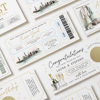 Personalised Holiday Reveal Trip Boarding Pass Voucher, 4 of 4