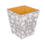 Wooden Waste Paper Bin Marble Design, thumbnail 1 of 2