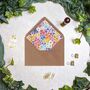 Whimsical Garden Flowers Evening Wedding Invitations, thumbnail 8 of 8