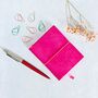 Handmade Pink Embossed Leather Notebook, thumbnail 1 of 5