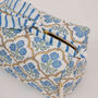Handcrafted Block Print Quilted Makeup Bag, thumbnail 4 of 7