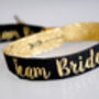 Team Bride Black And Gold Hen Party Wristbands, thumbnail 6 of 8