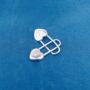 Silver Padlock Hoop Earrings, thumbnail 6 of 7
