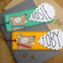 Personalised Happy Dog Name Bookmark For Children, thumbnail 3 of 8