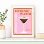 Espresso Martini Cocktail Poster, thumbnail 1 of 6