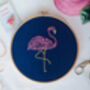 Flamingo Embroidery Kit, thumbnail 1 of 6