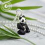 Sterling Silver Panda Bear Charm Necklace, thumbnail 1 of 9