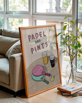 Padel And Pints Print, 3 of 9