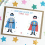 Twins Superhero Thank You Note Cards, thumbnail 2 of 5