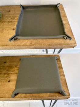 Personalised Grey Leather Valet Tray, 5 of 12
