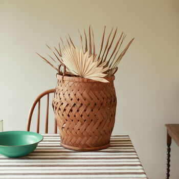 Small And Large Wooden Woven Basket Set, 5 of 6