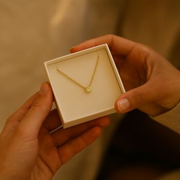 Princess Cut Diamond On The Chain Necklace, 4 of 6