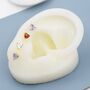 Sterling Silver Tiny Cz Heart Stud Earrings, thumbnail 7 of 12