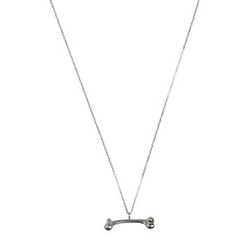 Sterling Silver Bone Pendant Necklace, Medium, 2 of 4