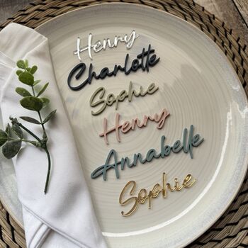 Personalised Acrylic Place Name Table Settings Wedding Events, 3 of 4