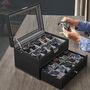 Two Tier Watch Box Watches Display Case Organiser Unit, thumbnail 2 of 12