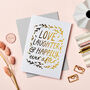 Happily Ever After Foil Embossed Wedding Card, thumbnail 5 of 6