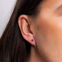 Solid 9ct Gold July Ruby Birthstone Stud Earrings – 4mm, thumbnail 2 of 4