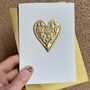 Personalised Gold Foil Heart Mum Birthday Card, thumbnail 3 of 12