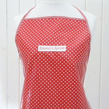 Personalised Wipe Clean Oilcloth Apron, 2 of 3