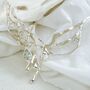 Sterling Silver Necklace With Green Amethyst And Pearl, thumbnail 1 of 6