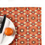Moroccan Flower Canvas Fabric Place Mat Set, thumbnail 2 of 12