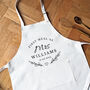 Personalised Wedding Apron, Bride Dress Protector, thumbnail 1 of 3