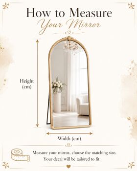 Personalised Wedding Mirror Calligraphy Vinyl Decal, 6 of 13