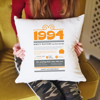 Personalised 30th Birthday Gift Cushion, 2 of 8