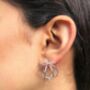 Multi Hoop Rose/Gold Plated Silver Stud Earrings, thumbnail 7 of 8