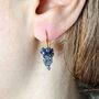 Sapphire Grape Earrings, thumbnail 2 of 3