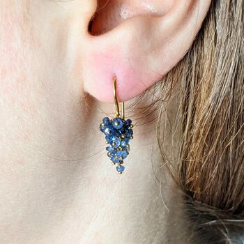 Sapphire Grape Earrings, 2 of 3